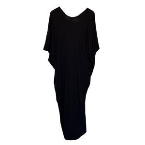 BAREFOOT DREAMS Luxe Milk Jersey Caftan In Black Womens OS